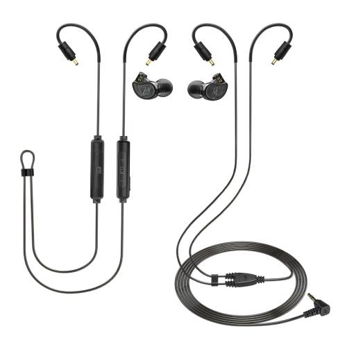 MEE audio M6 PRO Musicians' in-Ear Monitors Wired + Wireless Combo Pack:  Includes Stereo Audio Cable and Bluetooth Audio Adapter (Clear)