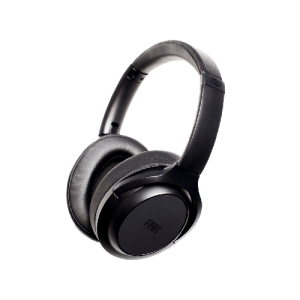 Hi-Unit 002-pnk black headphones from side
